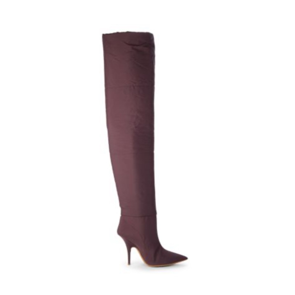 Yeezy over the knee Boot.  Size 36.5.  Color is Oxblood.
